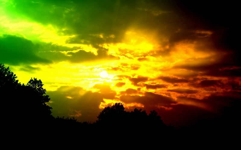 Green sky