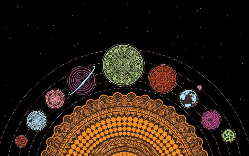 fan with planets