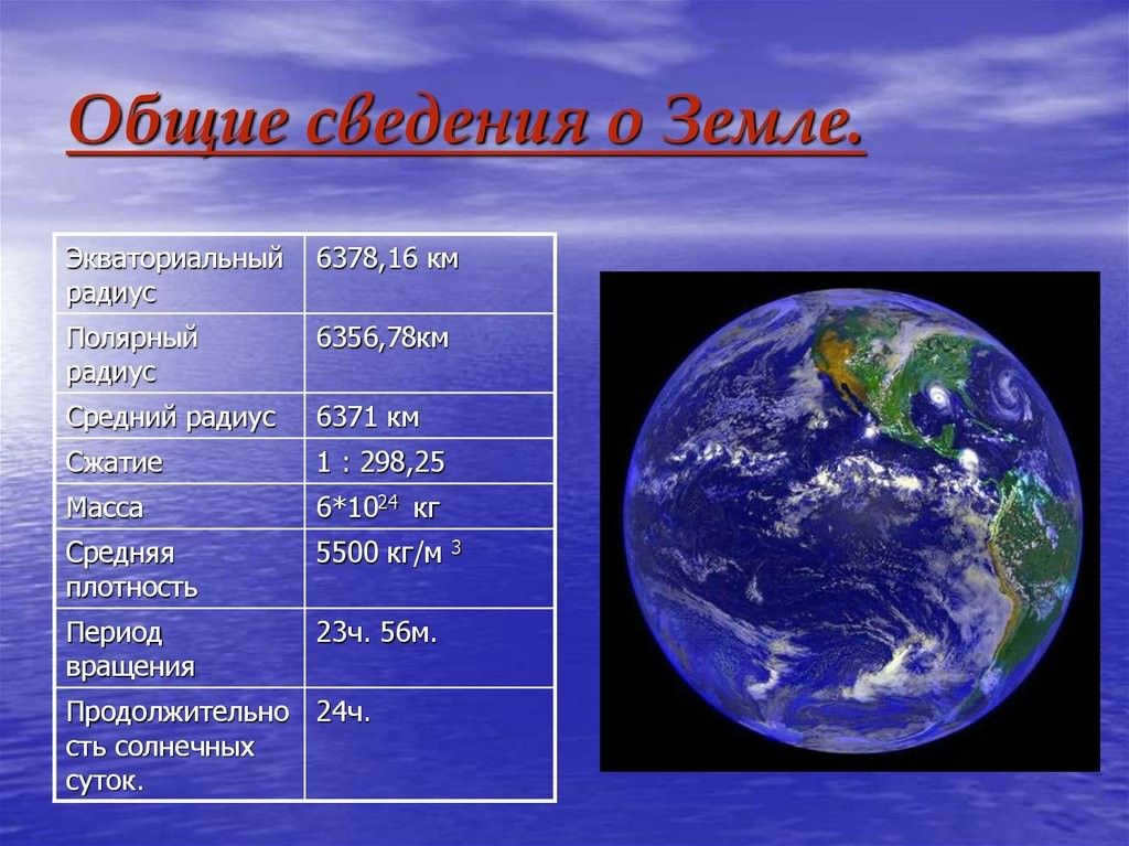 Earth-general information