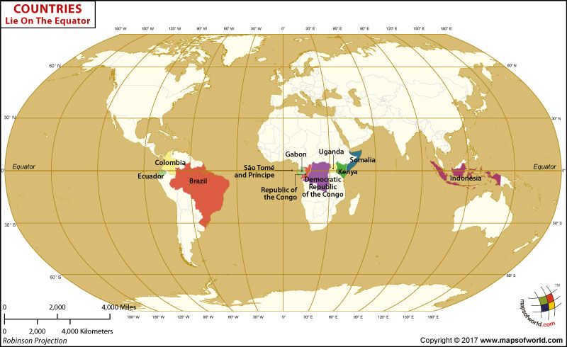 countries on the equator