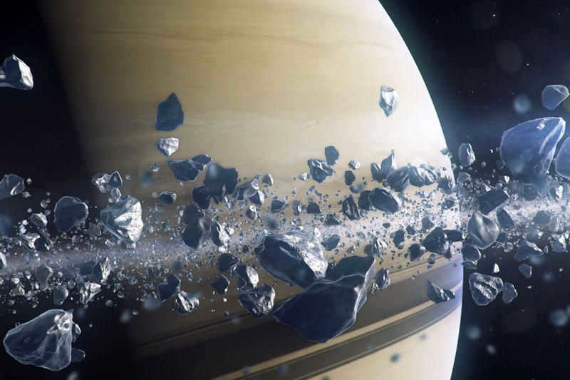 Saturn's rings up close.