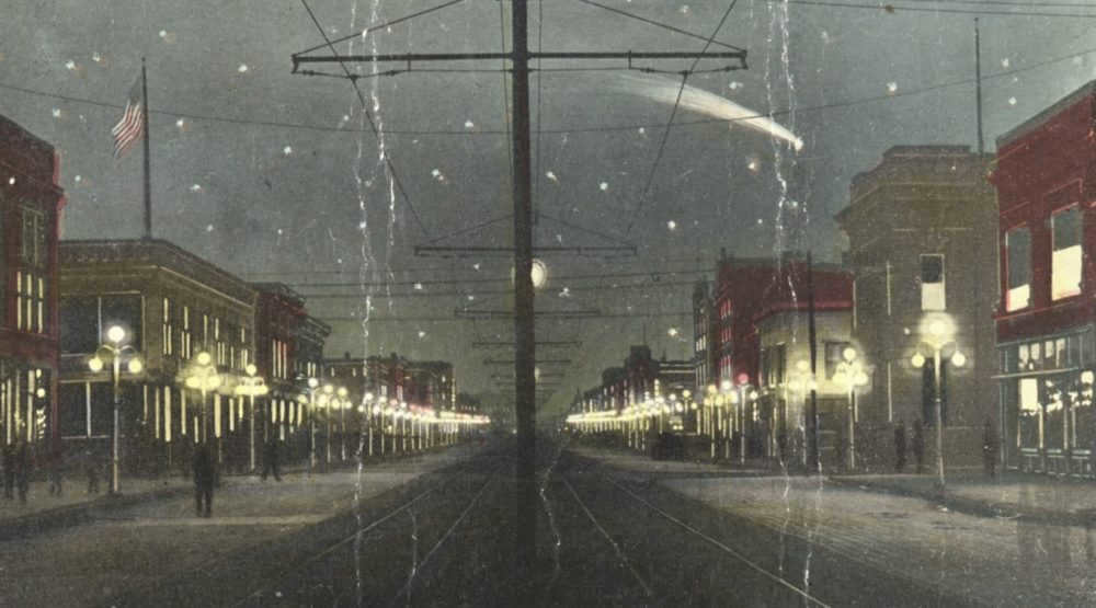 Halley's Comet in the sky