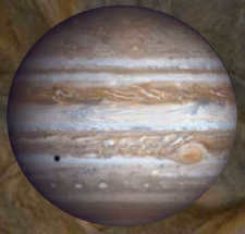 Jupiter with Europa's shadow (small black dot)