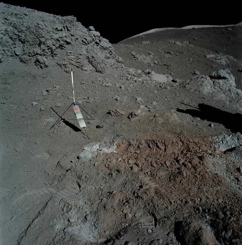Photo of the lunar surface in real color.