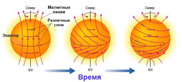 This graph shows the dependence of changes in the motion of different layers of the Sun over time