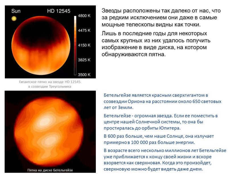 Stars are so far away from us that, with few exceptions, they are visible as dots even in the most powerful telescopes