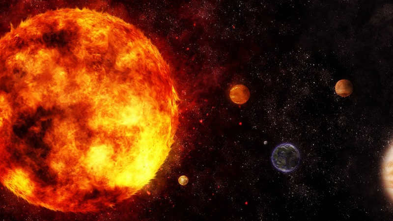 The sun in the solar system