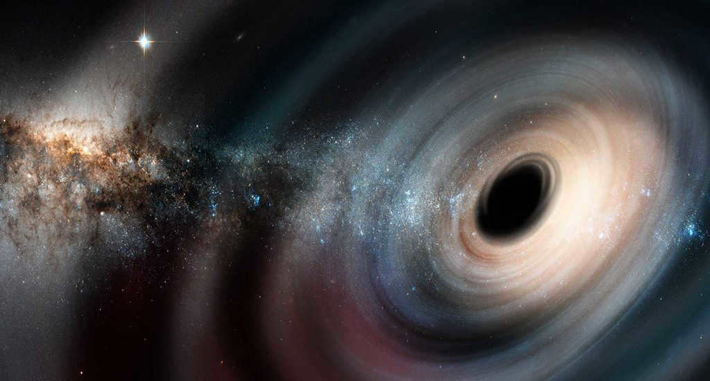 Black hole in the center of the Milky Way galaxy