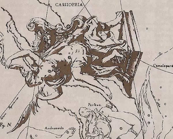 Constellation Cassiopeia history, legend, diagram, how to find in the sky