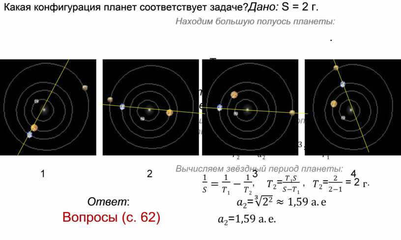 Which configuration of the planets is appropriate for the problem?