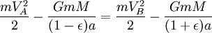 \frac<mV_A^2>-\frac =\frac-\frac