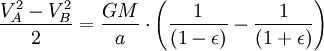 \frac<V_A^2-V_B^2>=\frac\cdot \left ( \frac-\frac \right ) 