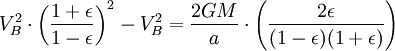 V_B^2 \cdot \left ( \frac<1+\epsilon>\right ) ^2-V_B^2=\frac\cdot \left ( \frac \right ) 