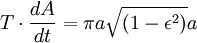 T\cdot \frac<dA>==pi a\sqrta