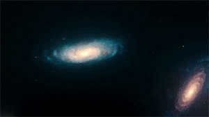 Milky Way and Andromeda Galaxy Collision Cosmos, Milky Way, Andromeda, Video, Longpost, Gifka