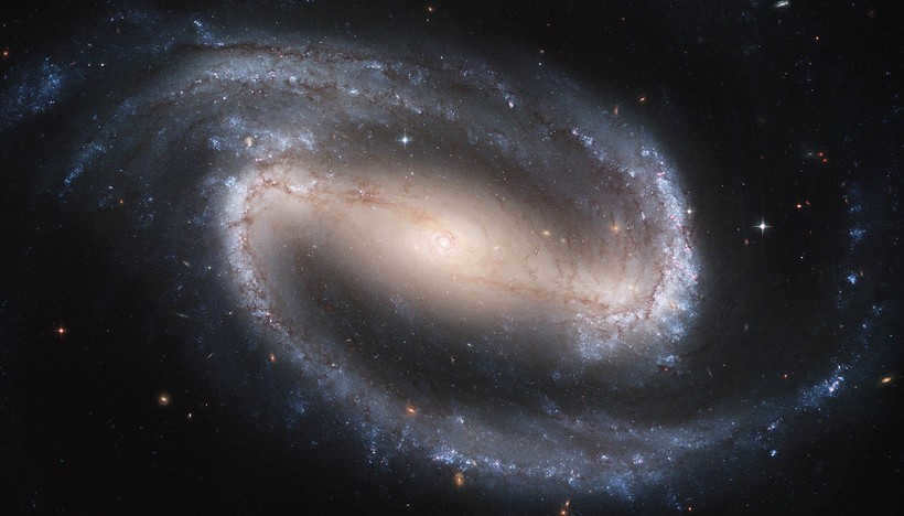 A spiral galaxy with a junction