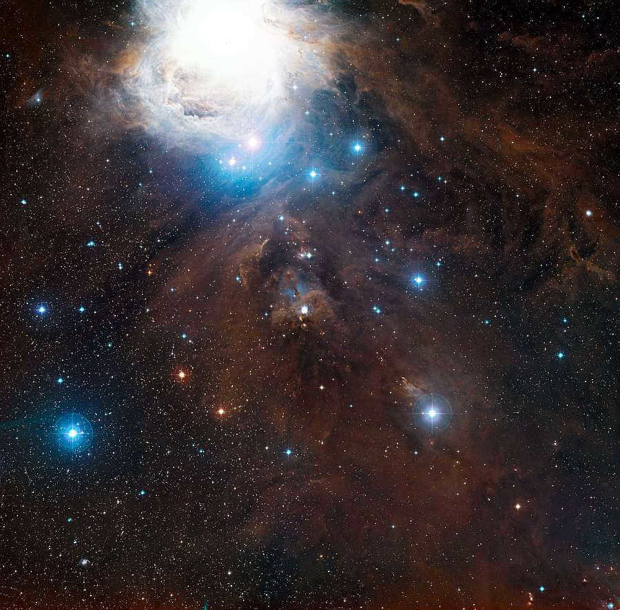 Panoramic image of the area around NGC 1999 in Orion.