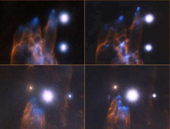 Comparison of Orion Nebula images