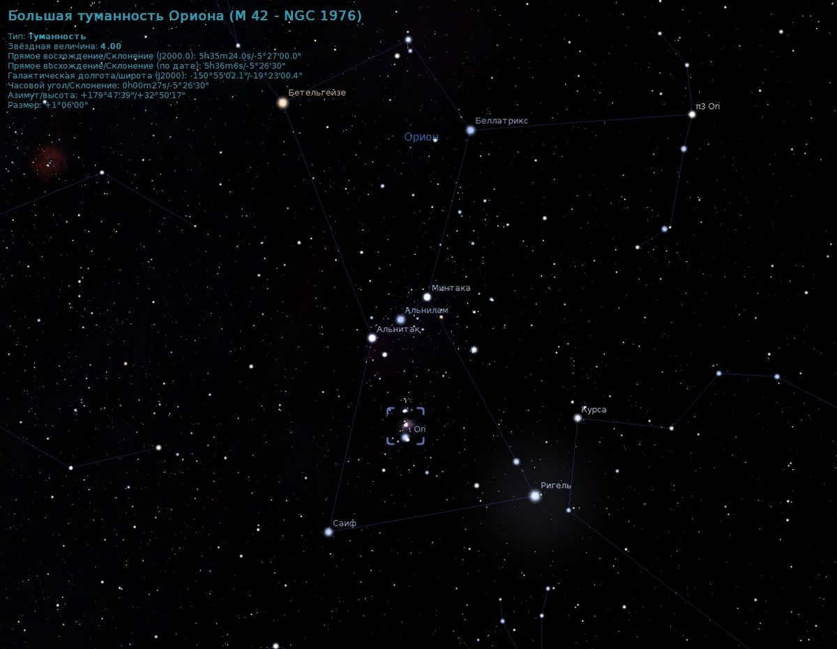 Image from Stellarium planetarium