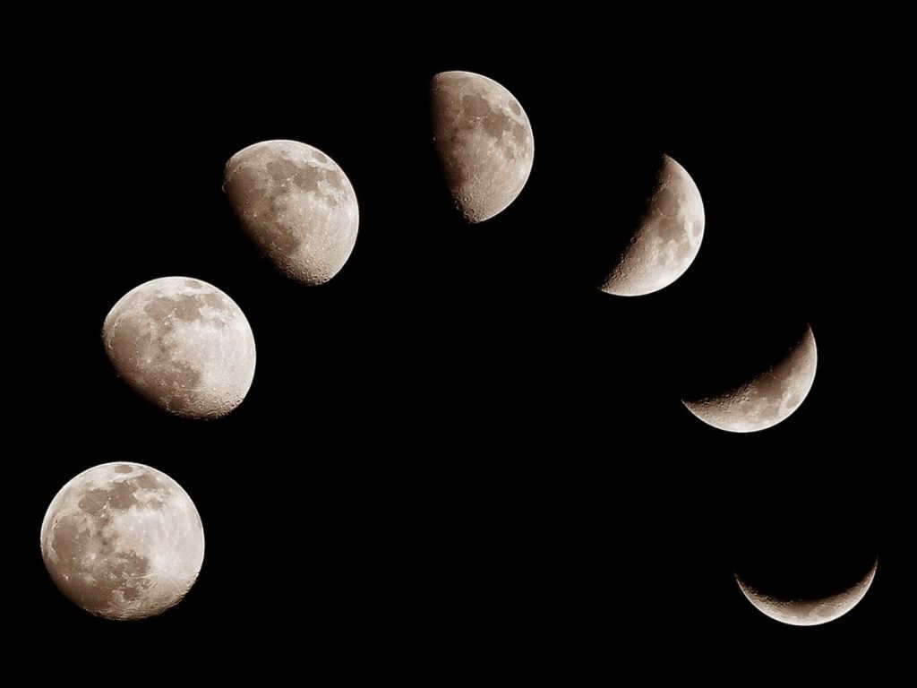 Moon phases in May 2020 by days