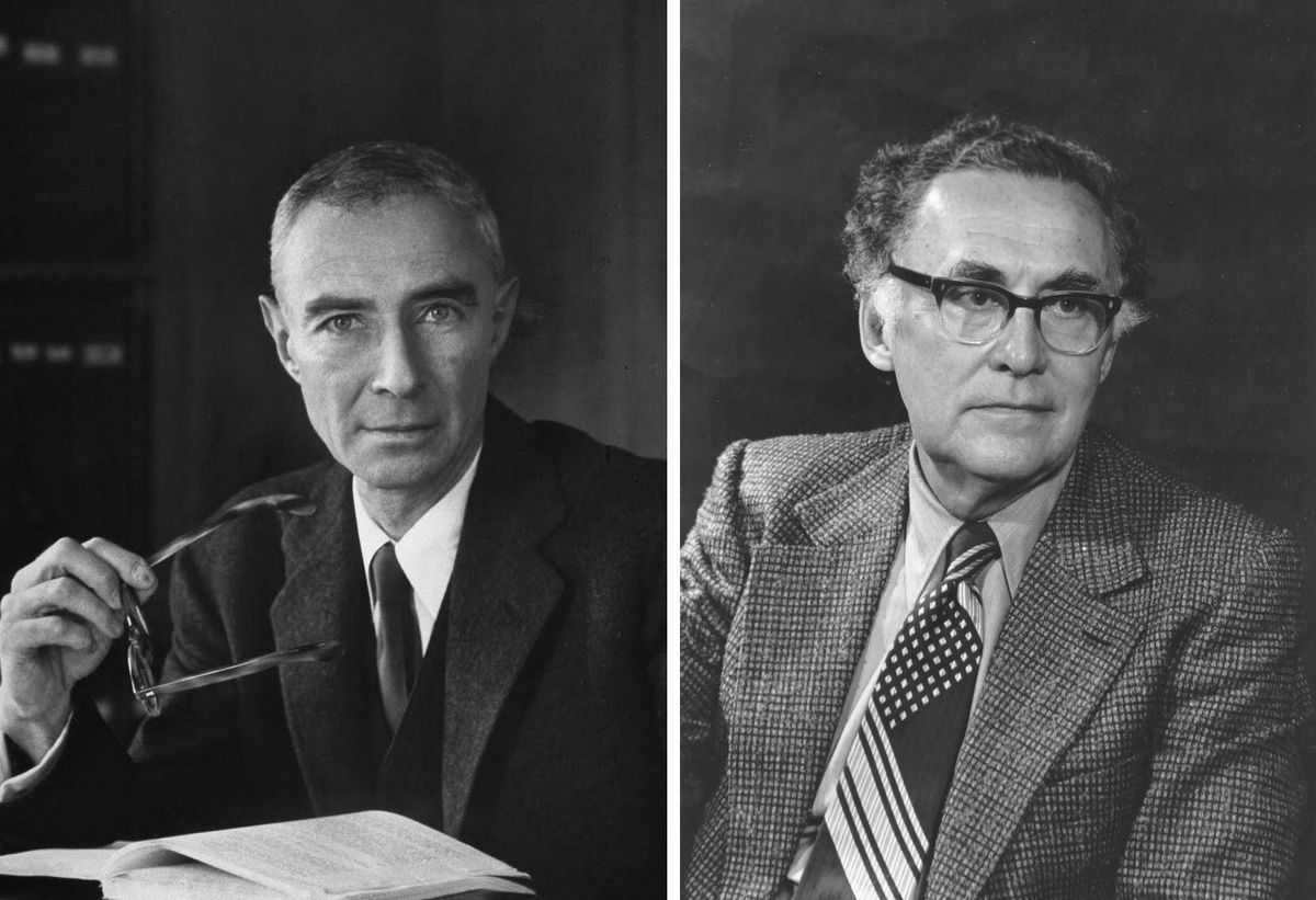 Robert Oppenheimer (left) and George Volkov (right)