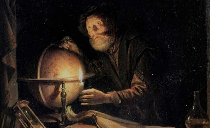 Astronomer in painting