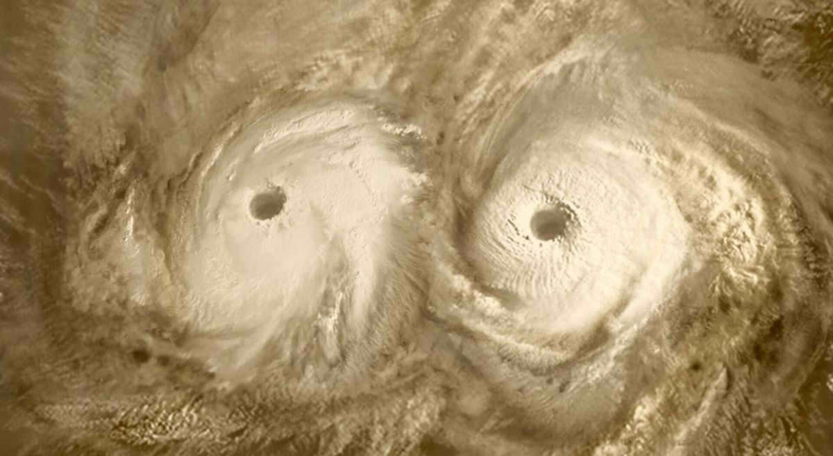 Atmosphere of Venus - Morning Star, where hurricane winds and acid rain are blowing