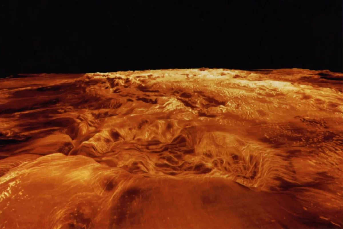 Atmosphere of Venus, the Morning Star, where hurricane winds blow and acid rain falls