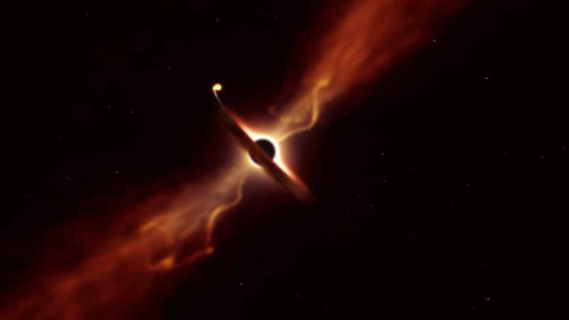 A black hole swallows a star