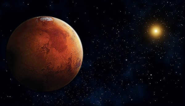 Who and when was the planet Mars discovered?