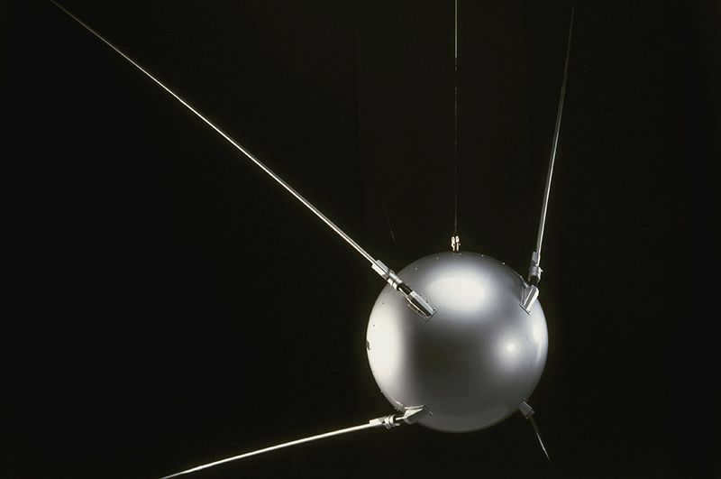 Mockup of the first artificial Earth satellite