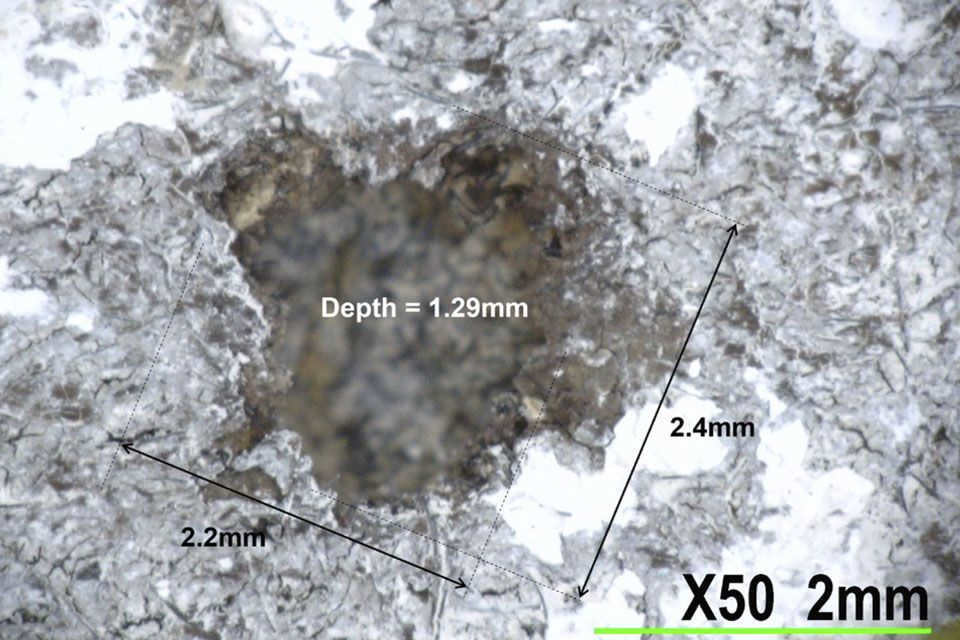 Various holes found in Crew Dragon-4 after inspection by specialists. Source: NASA