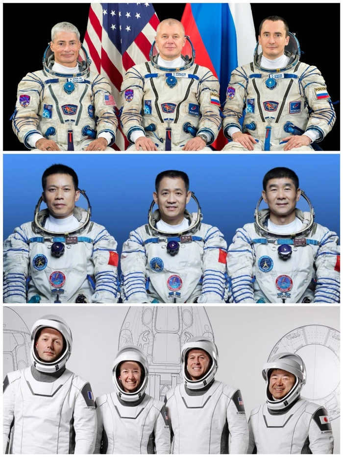 How many people are in space now Space, China, Russia, USA, Japan, France, Roscosmos, NASA, SpaceX, ISS, Rkk Energia, Cosmonautics