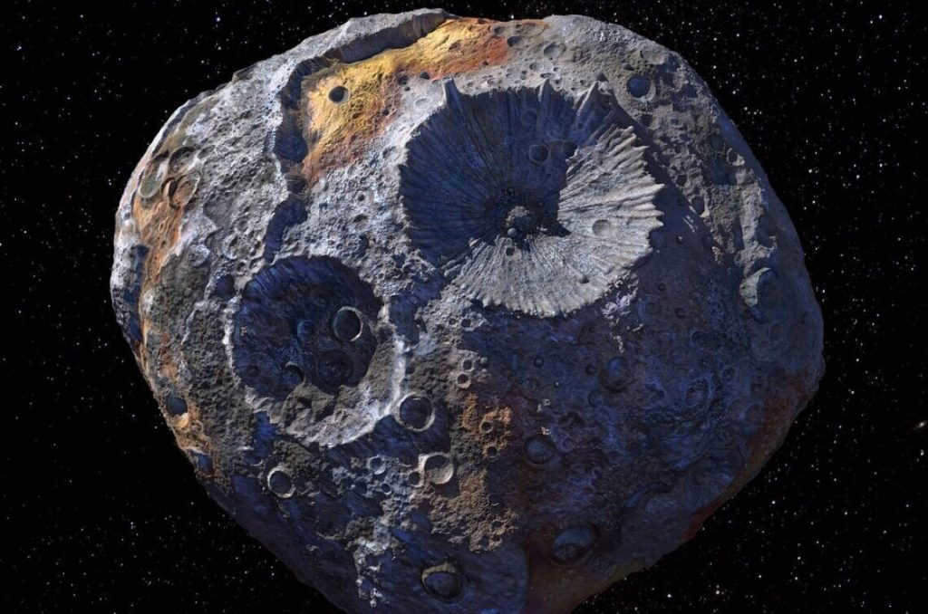 Asteroid Psyche in artist's rendering