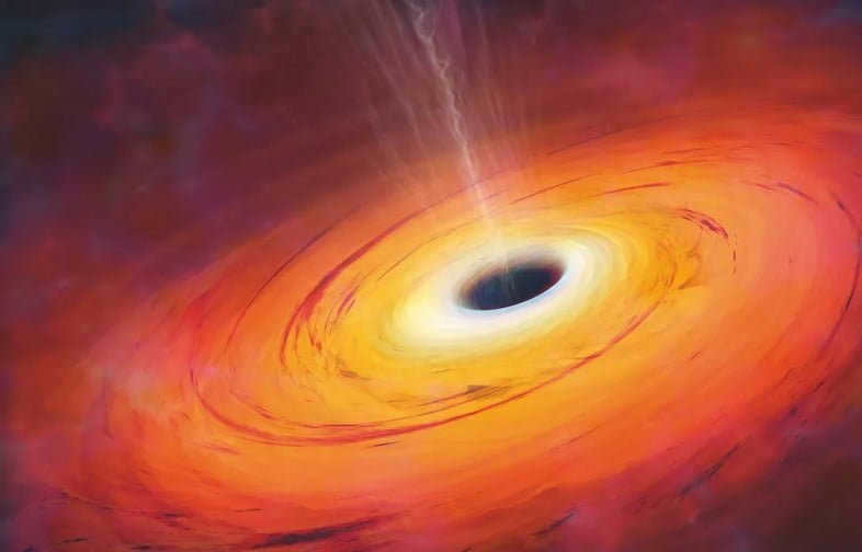 A black hole at the center of a star