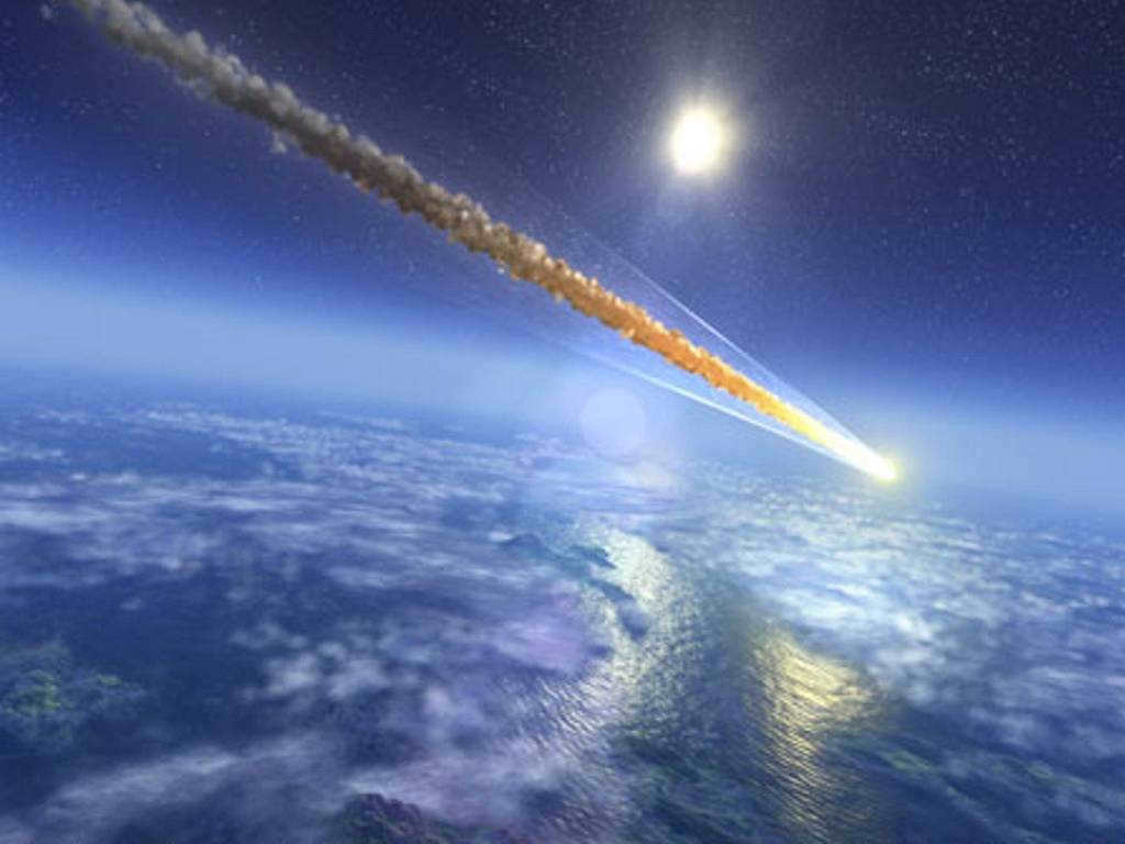 The falling meteorite