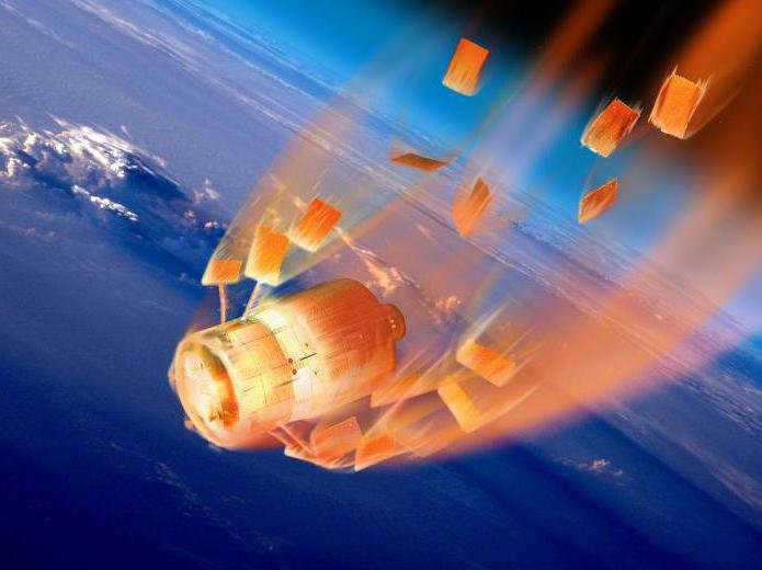 Space ship crash