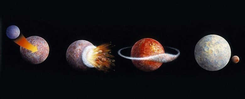 How the Moon appeared - one of the hypotheses