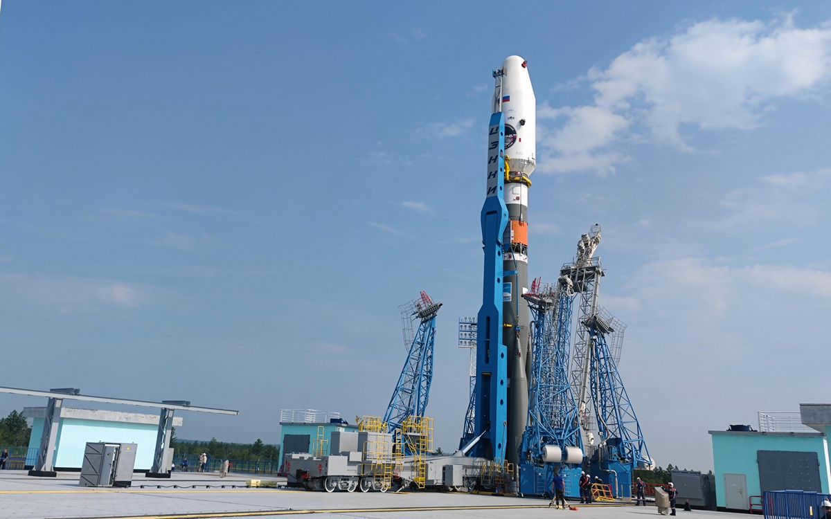 Soyuz-2.1b launch vehicle at the Vostochny Cosmodrome