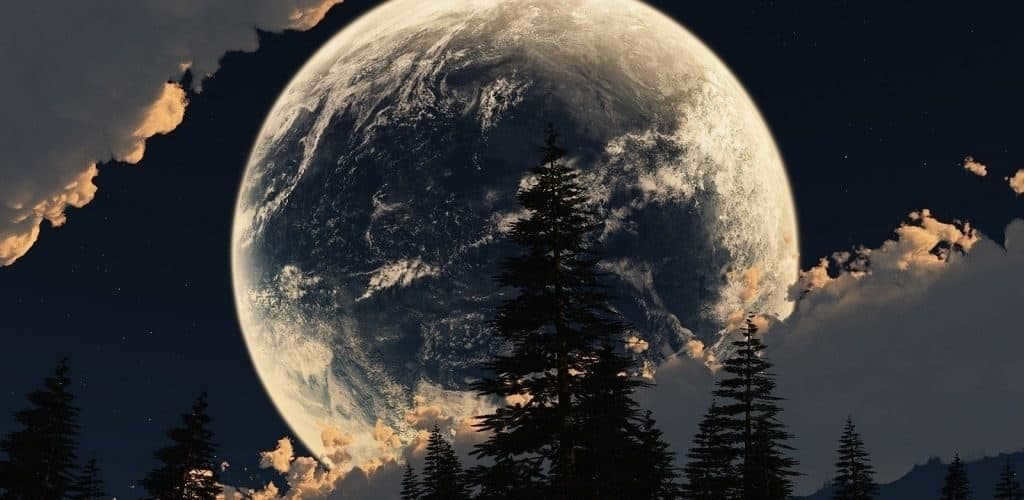 Where is the largest moon