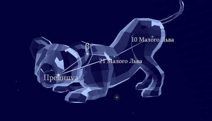 Stars of the constellation Leo Minor.
