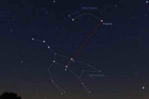 The constellations of the Big and Little Dipper