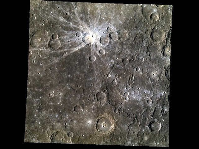 Bright rays of Mena crater