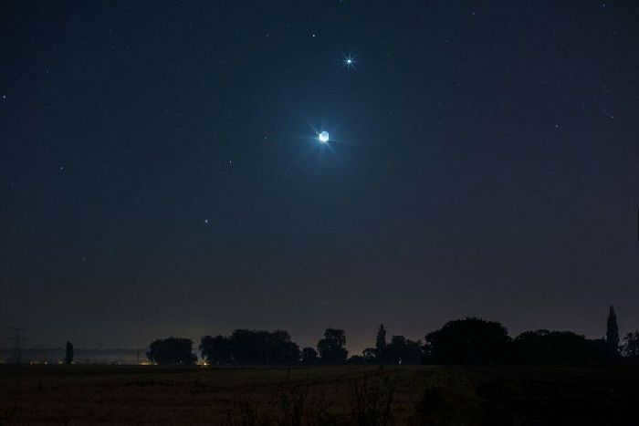 Mercury against the night sky