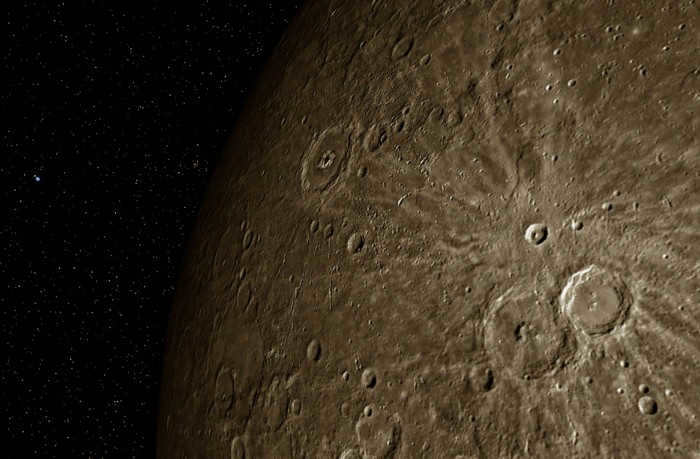 Mercury's sandy surface