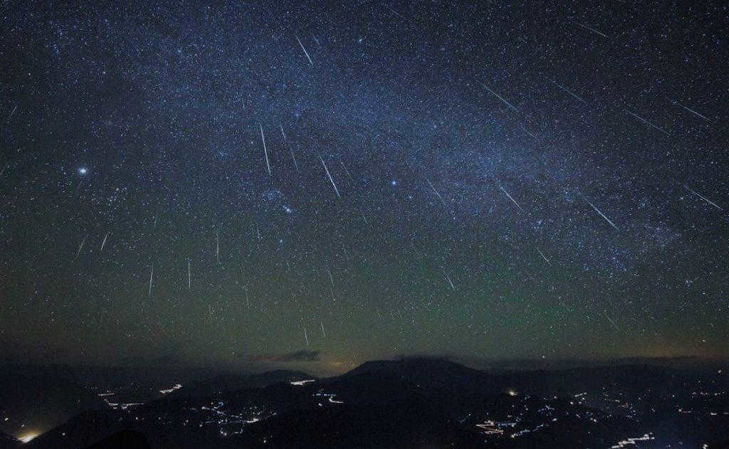 Image of a meteor shower