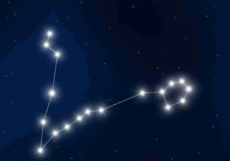 The constellation Pisces in the sky