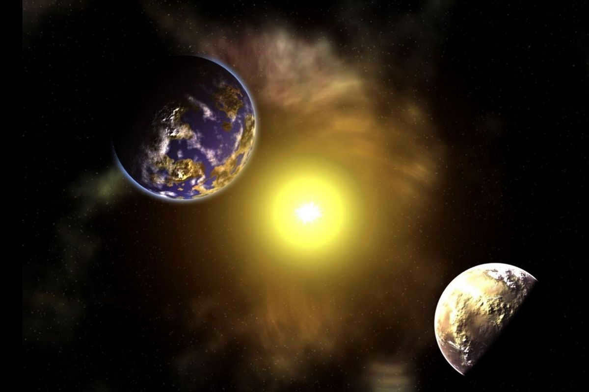 An anti-Earth may exist.