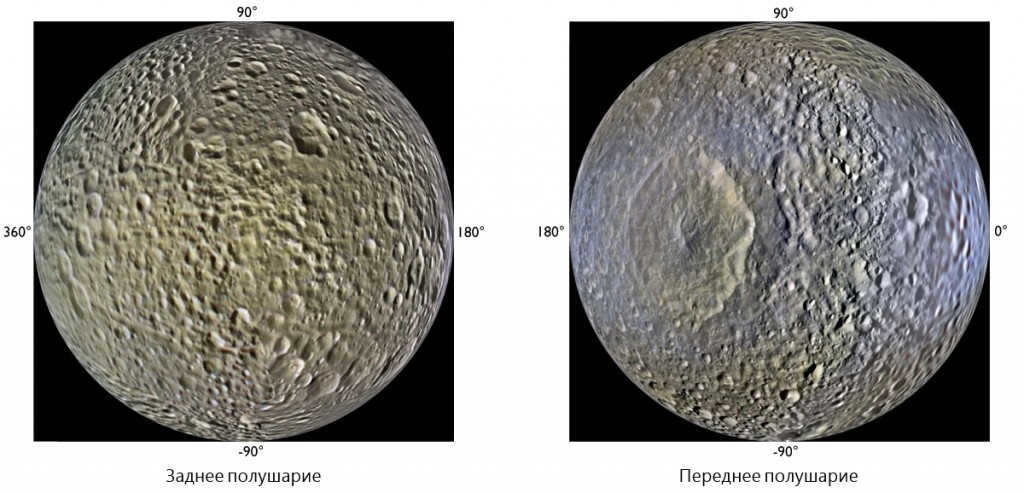 3D surface map of Mimas