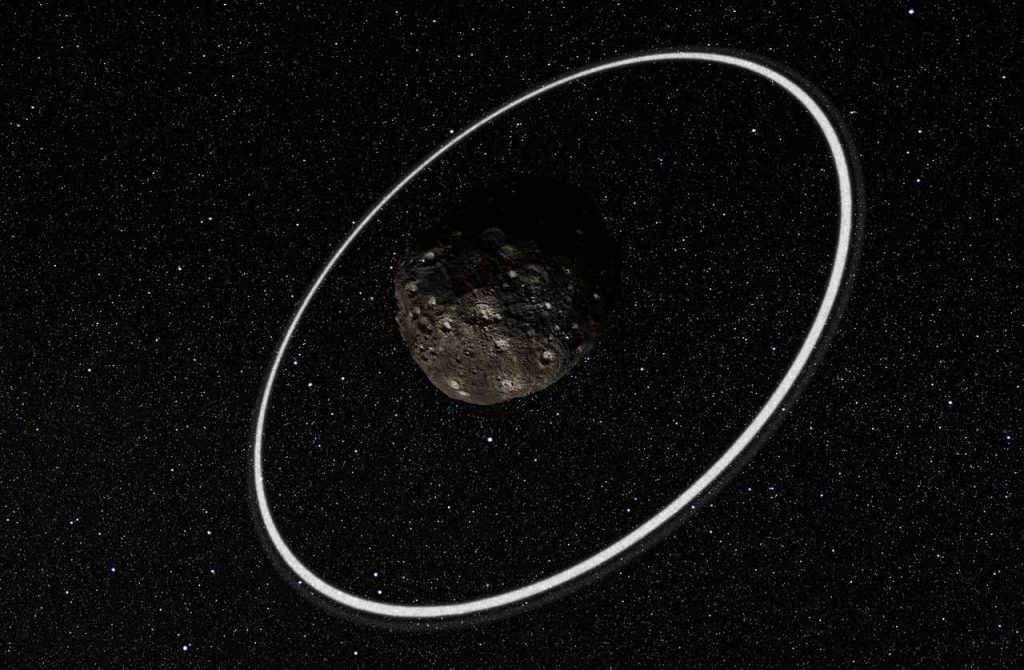 Asteroid Chariklo in the artist's view